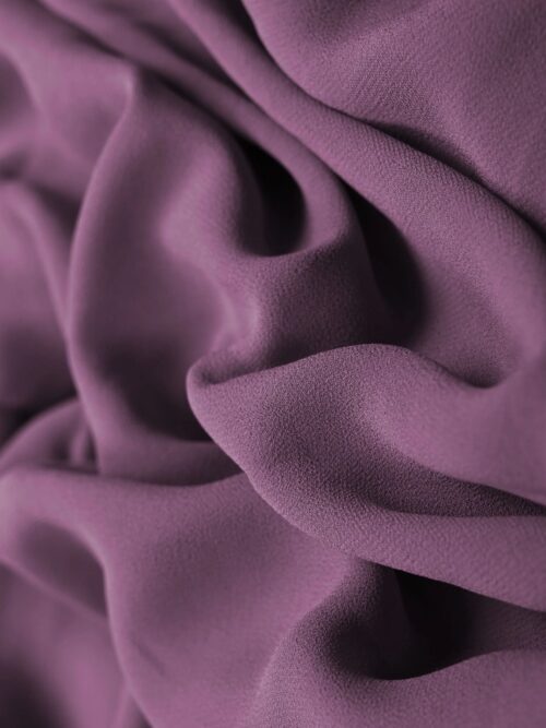 Dusty Lavender Plain Dyed Faux Georgette Fabric