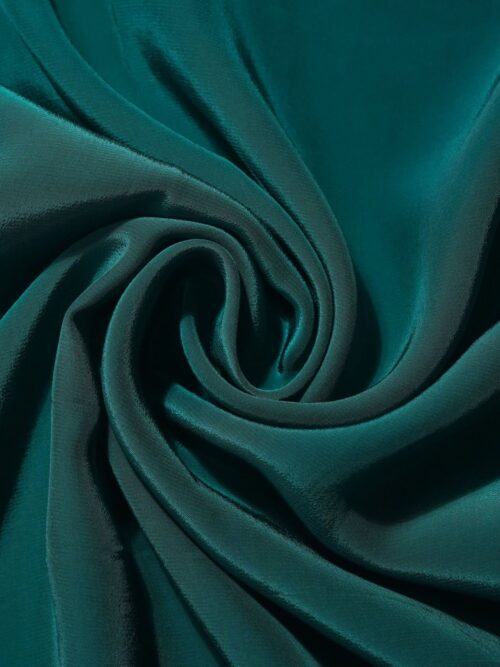 Bottle Green Solid Natural Crepe Fabric